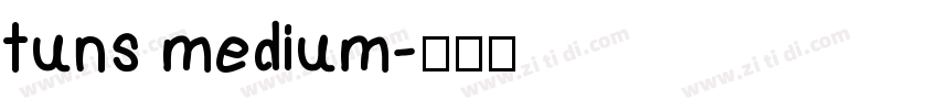 tuns medium字体转换